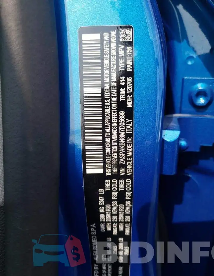 ZASPAKBN8M7D05699 Photo# 13
