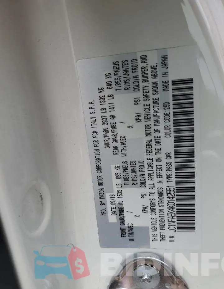 JC1NFAEK4K0142551 Photo# 12