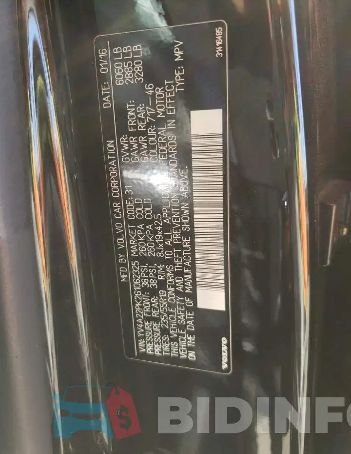 YV4A22PK2G1062325 Photo# 13