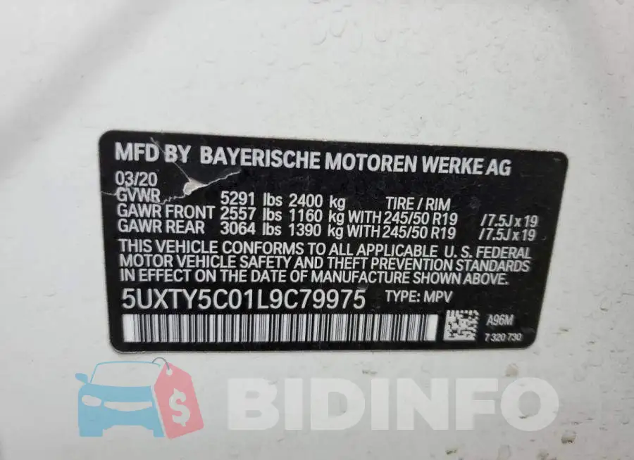 5UXTY5C01L9C79975 Photo# 13