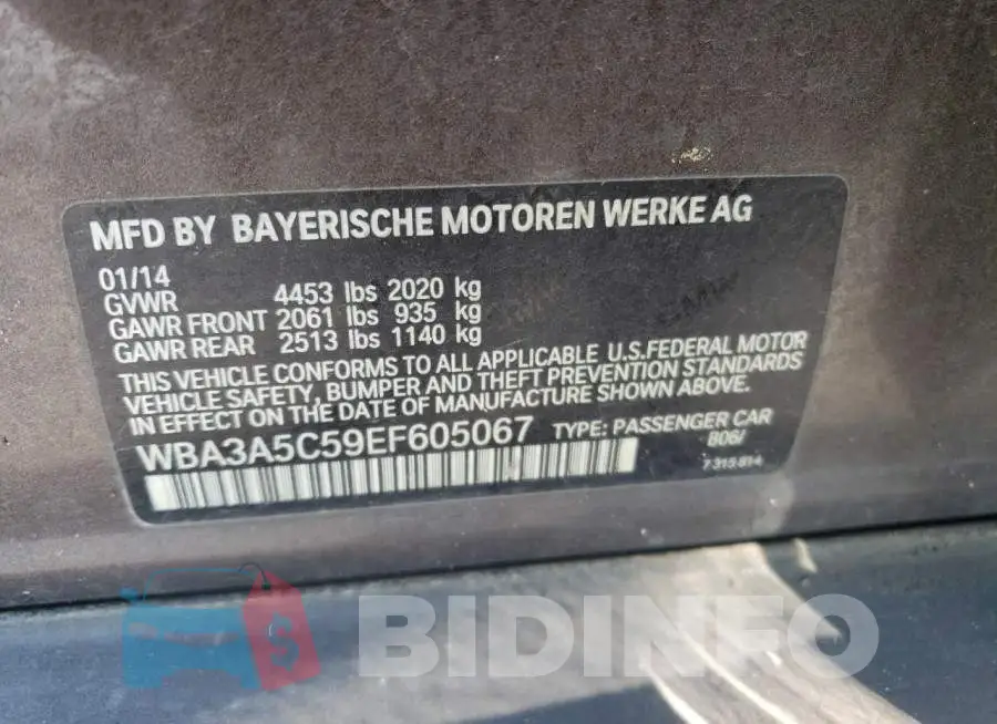 WBA3A5C59EF605067 Photo# 12