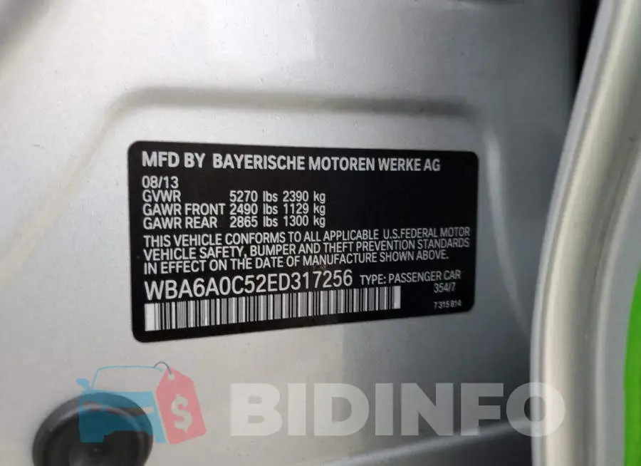 WBA6A0C52ED317256 Photo# 12