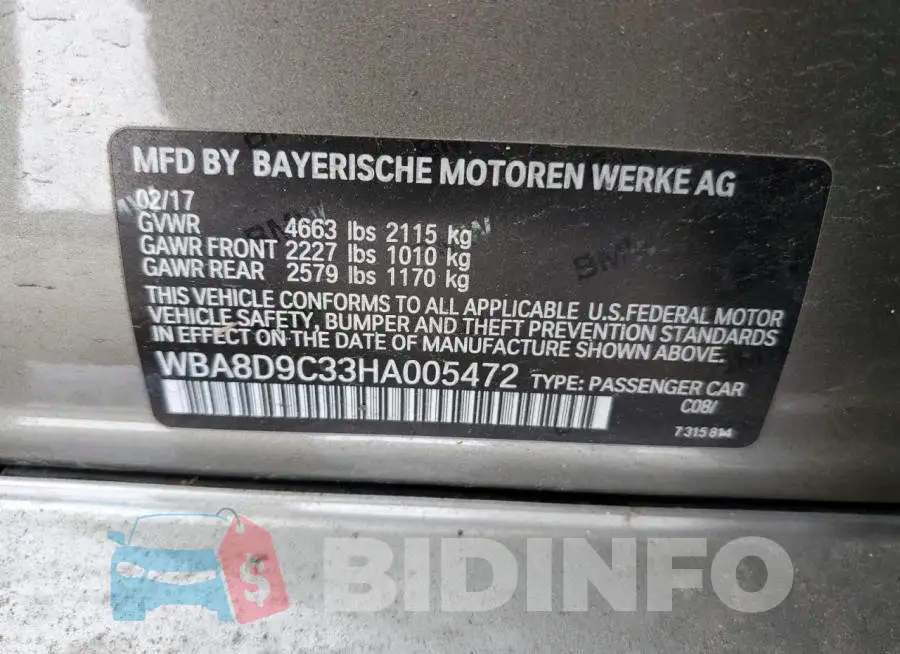 WBA8D9C33HA005472 Photo# 12