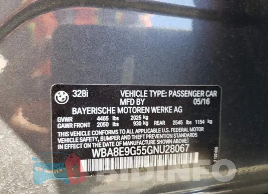 WBA8E9G55GNU28067 Photo# 12