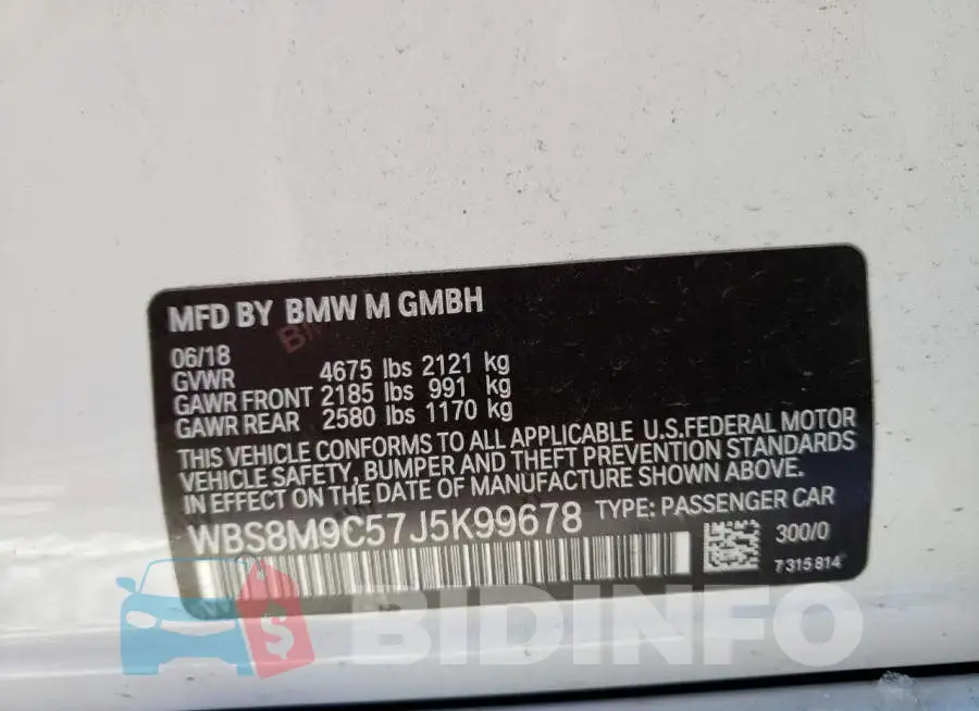 WBS8M9C57J5K99678 Photo# 12