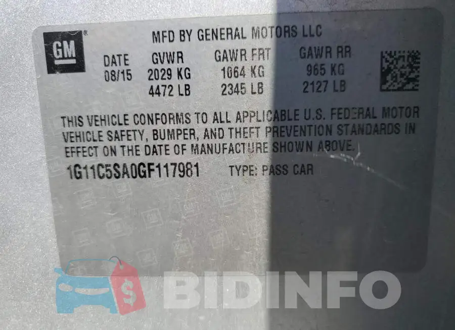1G11C5SA0GF117981 Photo# 13