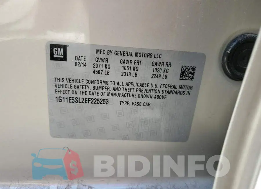 1G11E5SL2EF225253 Photo# 14