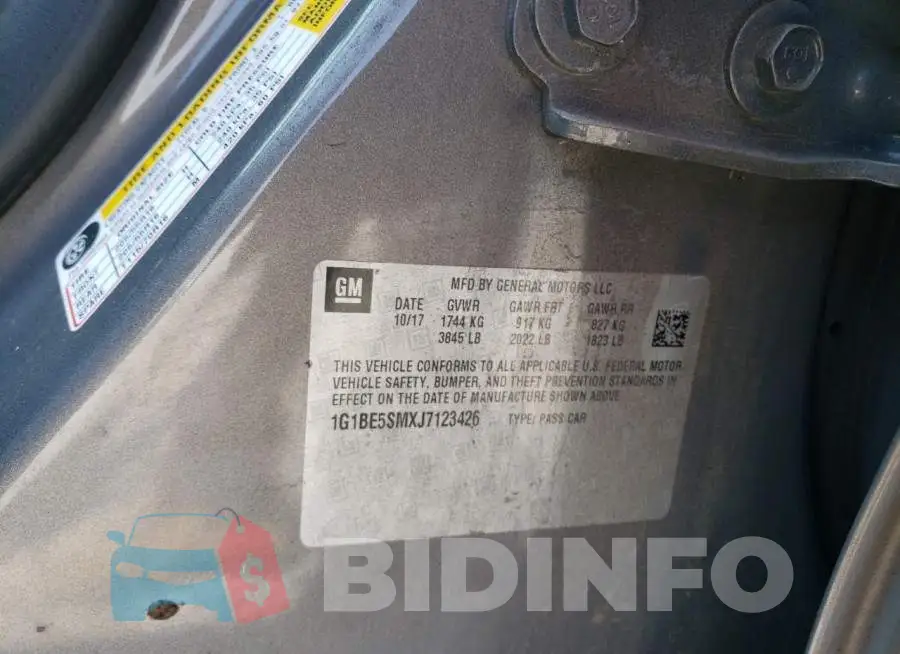 1G1BE5SMXJ7123426 Photo# 12