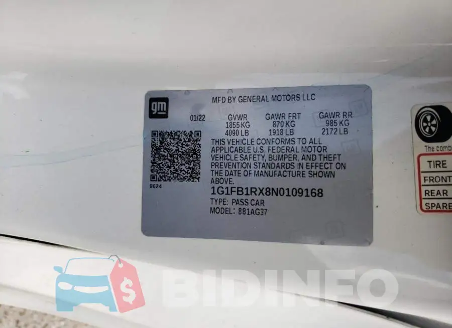 1G1FB1RX8N0109168 Photo# 13