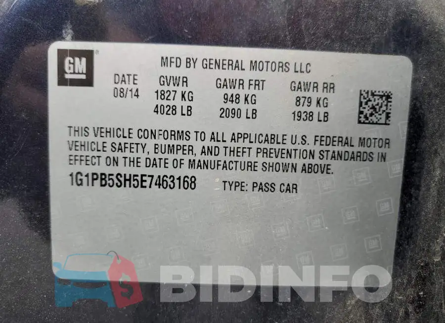 1G1PB5SH5E7463168 Photo# 12