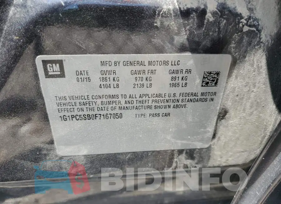 1G1PC5SB0F7167050 Photo# 12