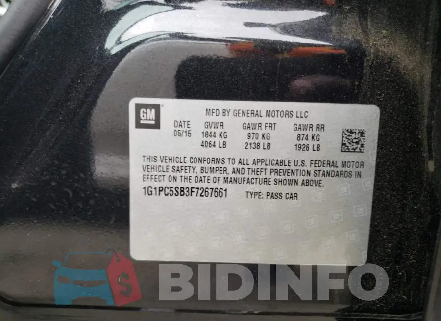 1G1PC5SB3F7267661 Photo# 12