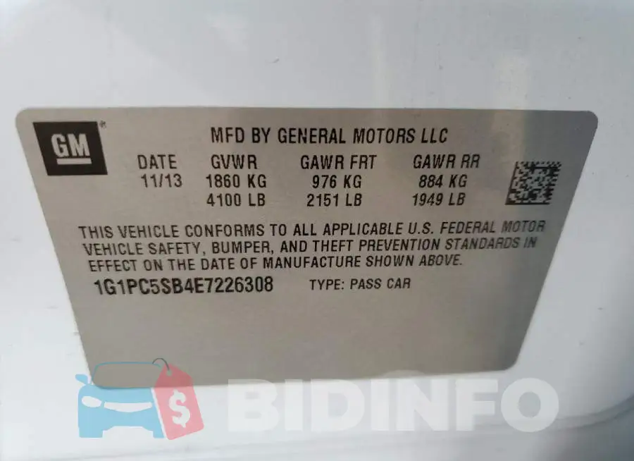 1G1PC5SB4E7226308 Photo# 12