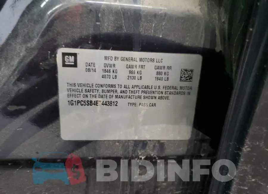1G1PC5SB4E7443812 Photo# 12