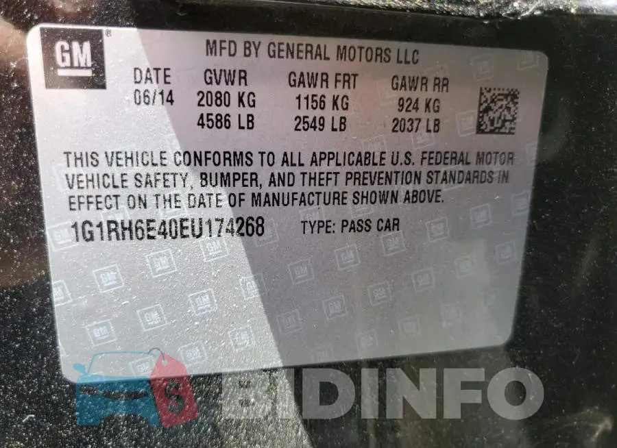 1G1RH6E40EU174268 Photo# 12