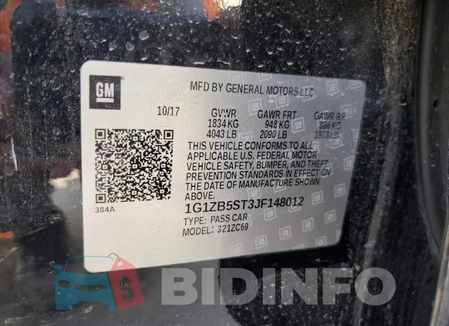 1G1ZB5ST3JF148012 Photo# 12