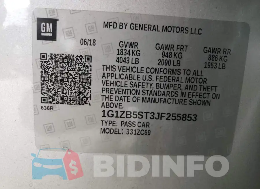 1G1ZB5ST3JF255853 Photo# 12