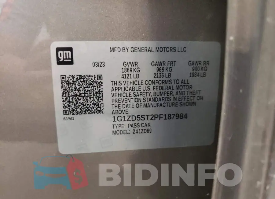 1G1ZD5ST2PF187984 Photo# 13