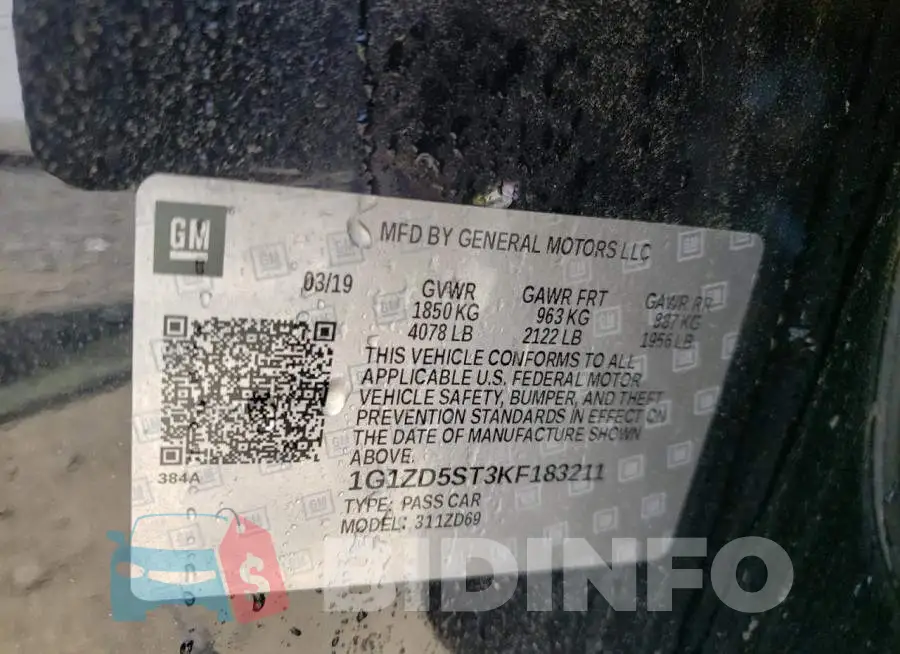 1G1ZD5ST3KF183211 Photo# 12