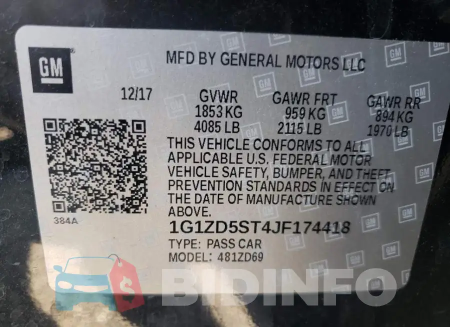 1G1ZD5ST4JF174418 Photo# 12