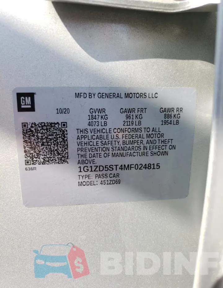 1G1ZD5ST4MF024815 Photo# 13