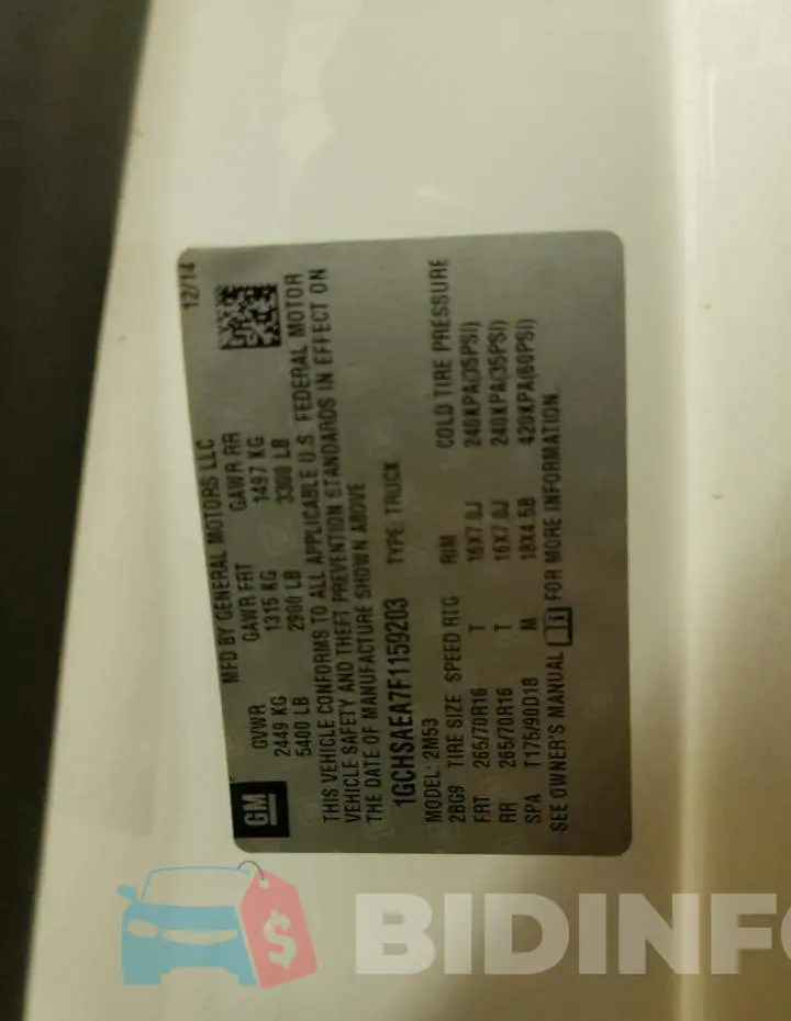 1GCHSAEA7F1159203 Photo# 12