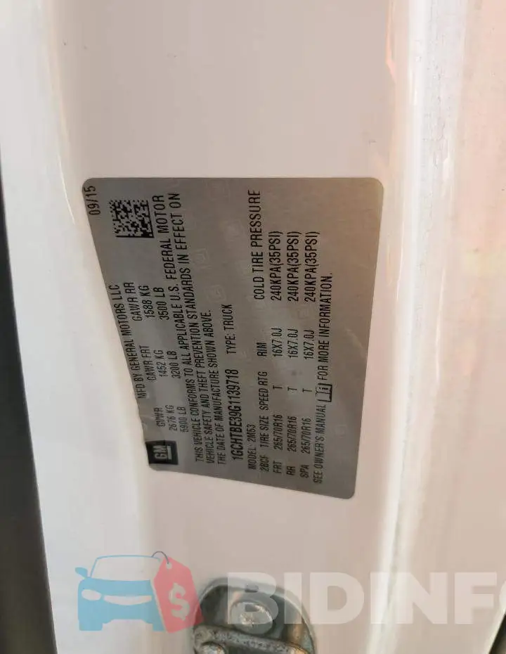 1GCHTBE39G1139718 Photo# 12