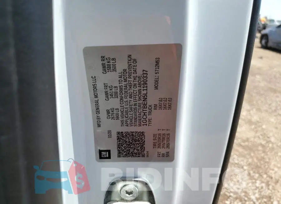 1GCHTBEN5L1190337 Photo# 12