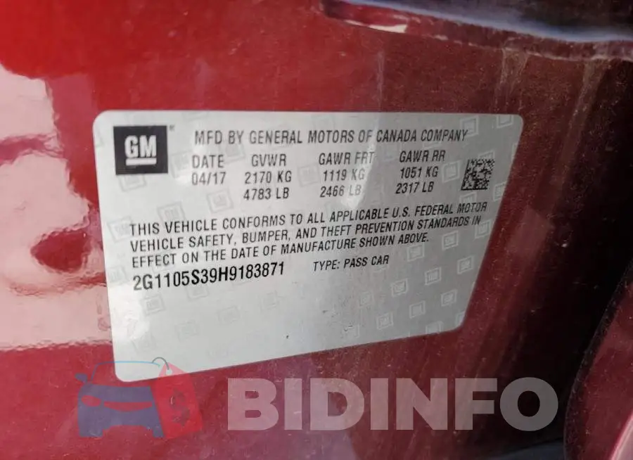 2G1105S39H9183871 Photo# 12