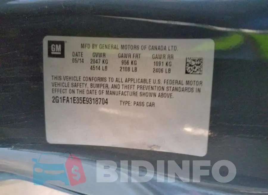 2G1FA1E35E9318704 Photo# 12