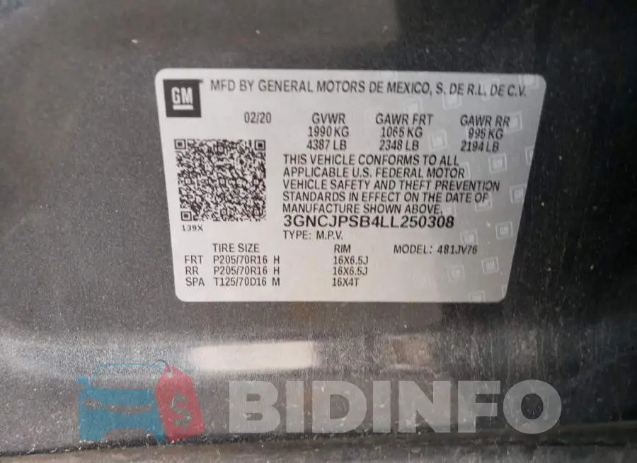 3GNCJPSB4LL250308 Photo# 13