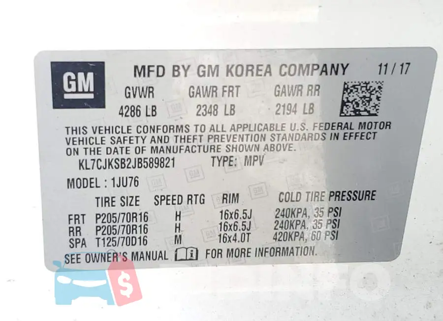 KL7CJKSB2JB589821 Photo# 13