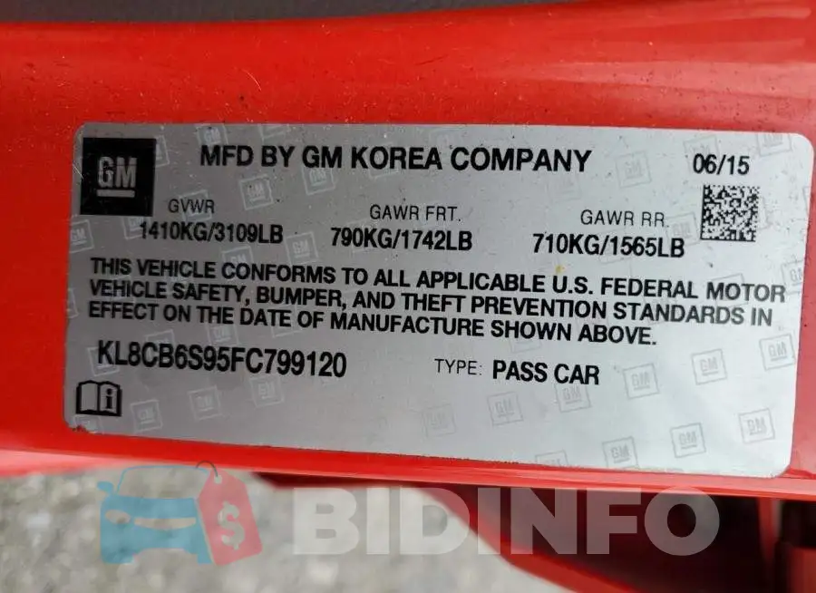 KL8CB6S95FC799120 Photo# 12