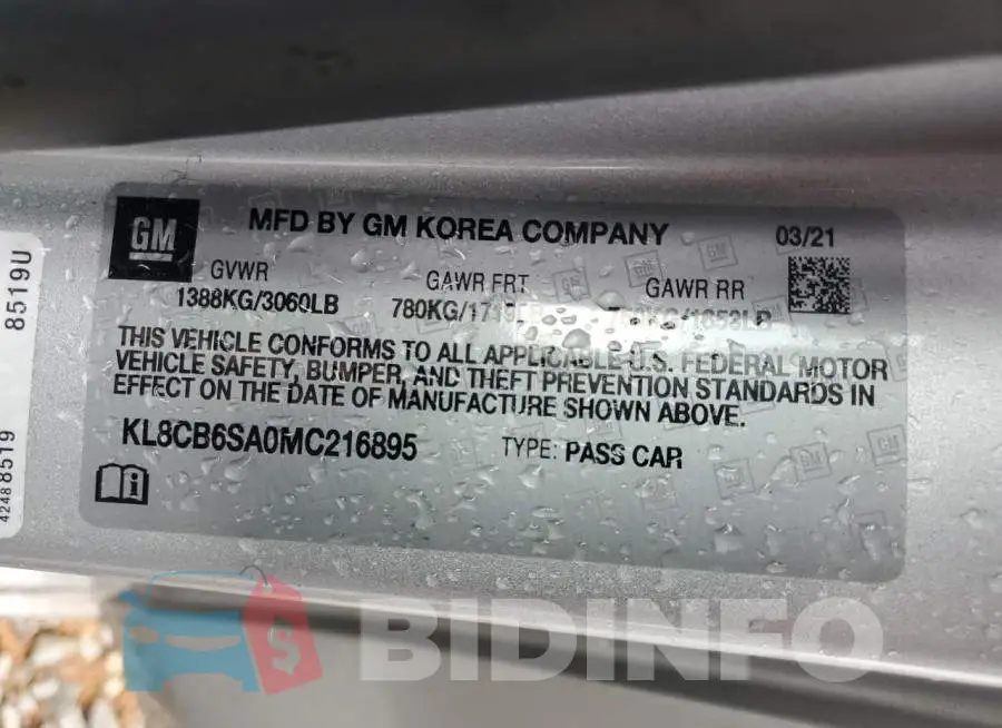 KL8CB6SA0MC216895 Photo# 12