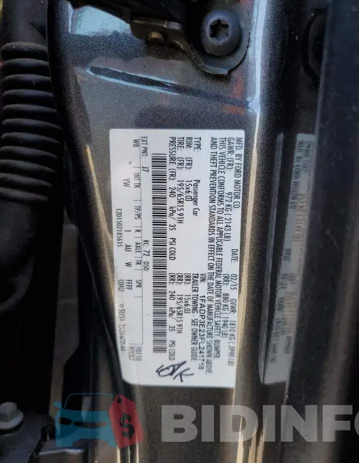 1FADP3E23FL241718 Photo# 12