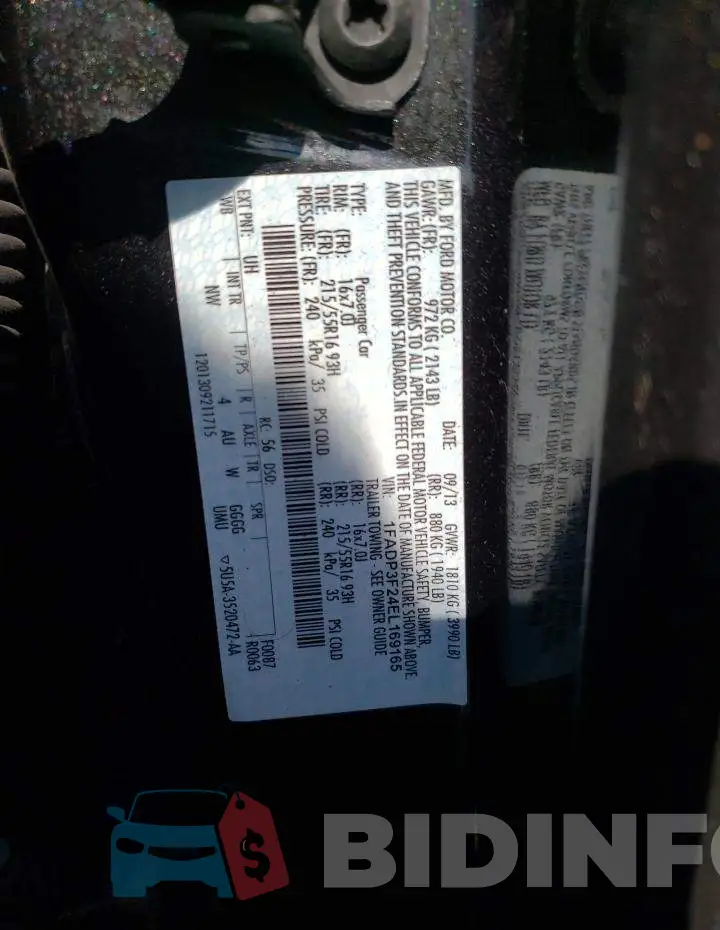 1FADP3F24EL169165 Photo# 12