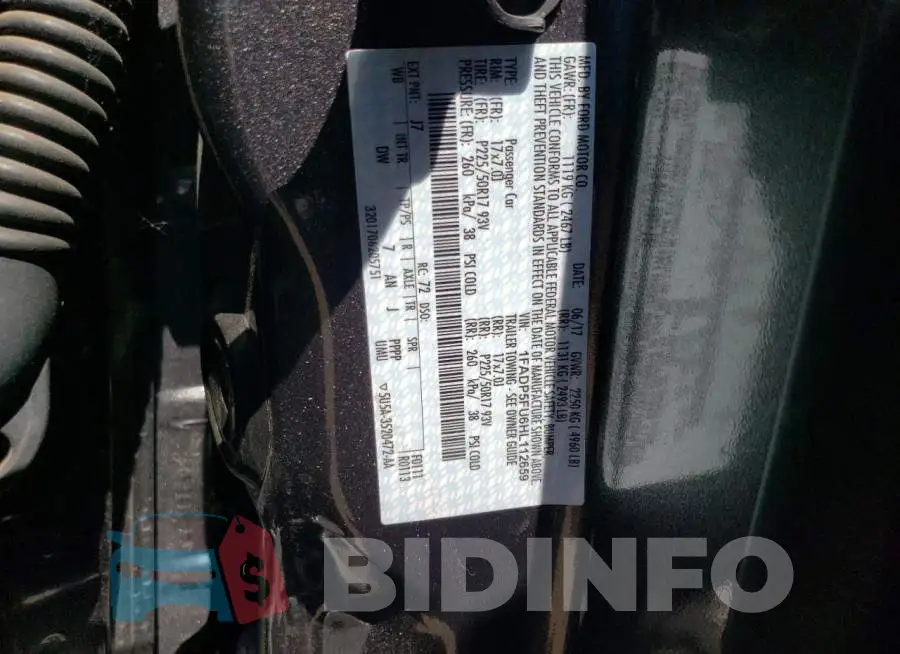 1FADP5FU6HL112659 Photo# 13