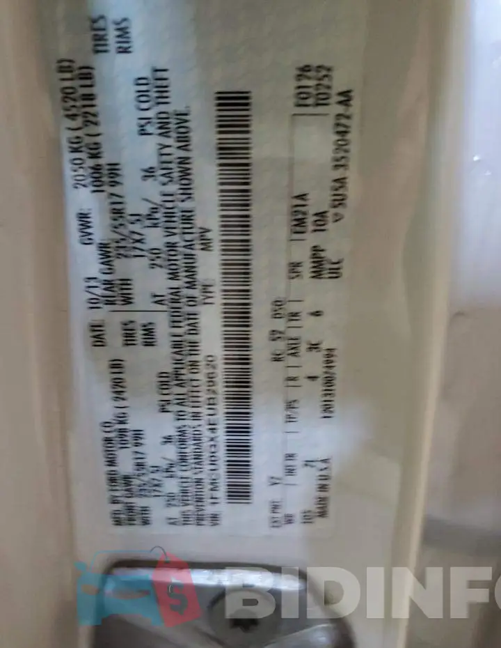 1FMCU0GX4EUB29620 Photo# 14