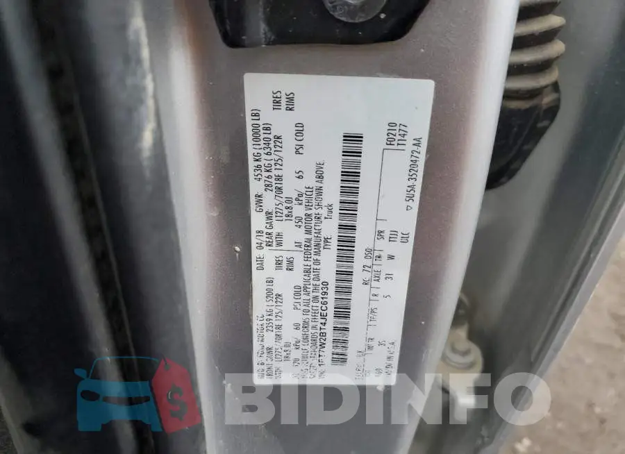 1FT7W2BT4JEC61930 Photo# 12
