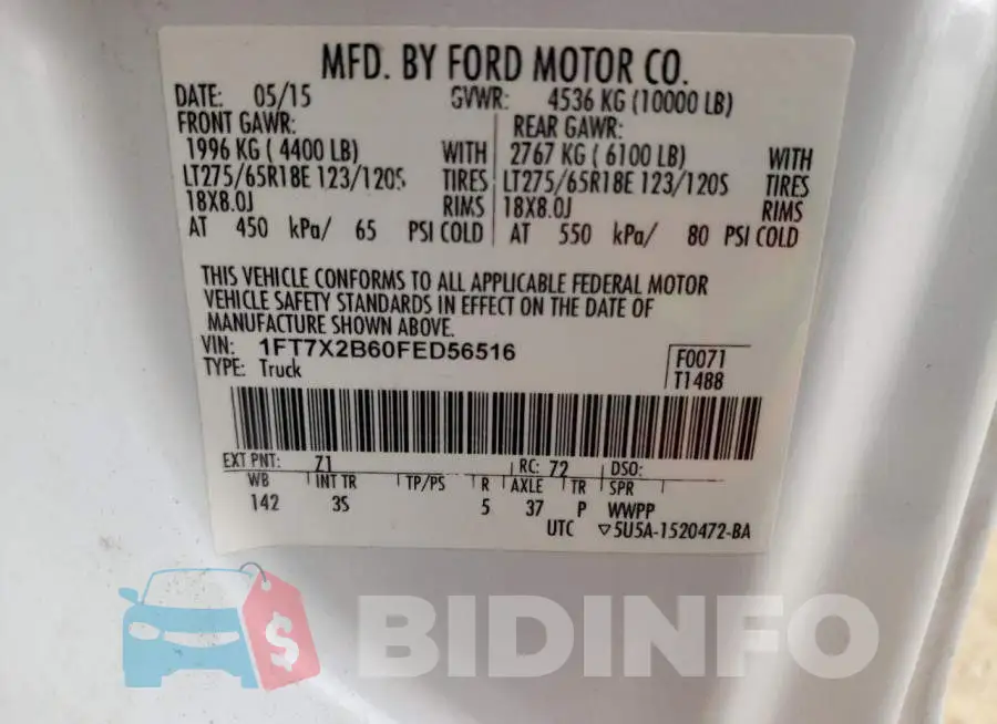 1FT7X2B60FED56516 Photo# 12