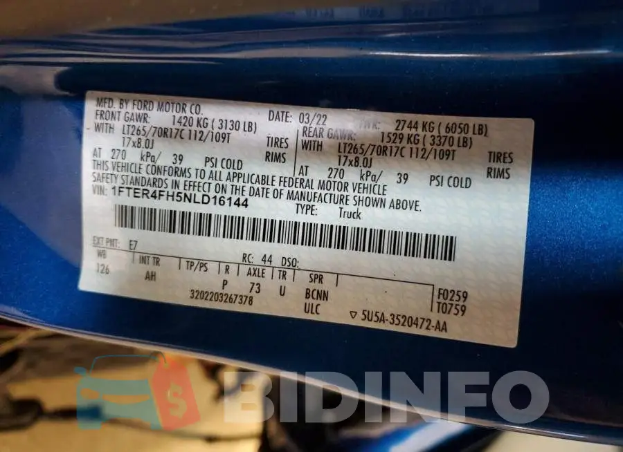 1FTER4FH5NLD16144 Photo# 13