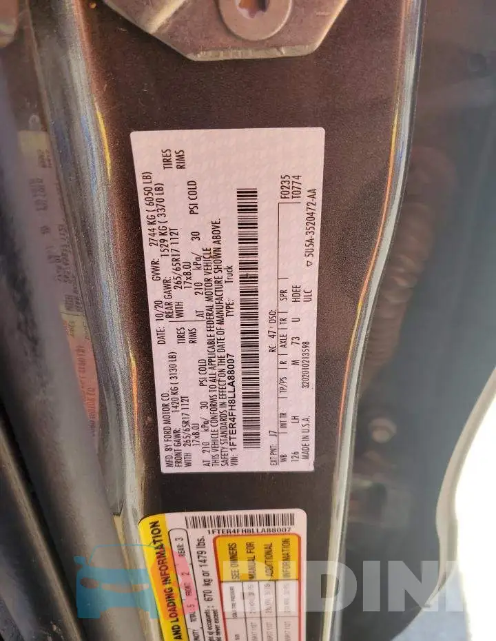 1FTER4FH8LLA88007 Photo# 12