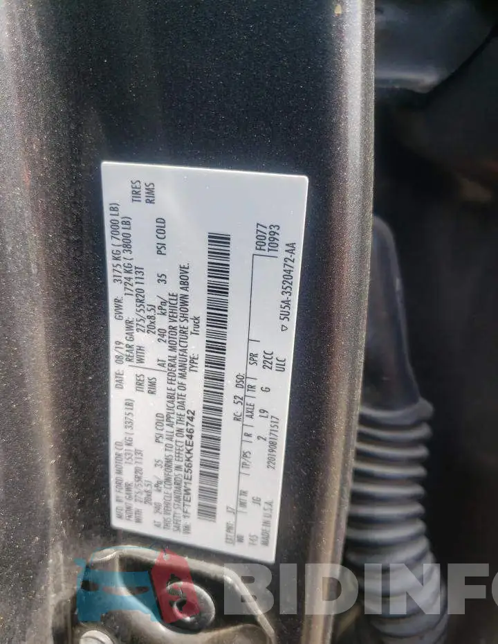 1FTEW1E56KKE46742 Photo# 12