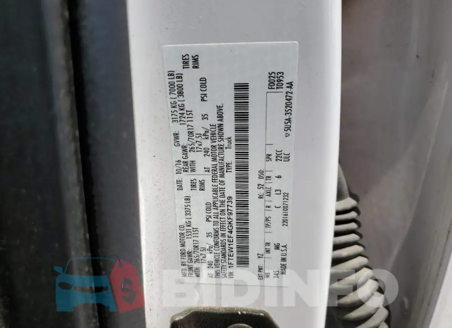 1FTEW1EF4GKF97739 Photo# 12