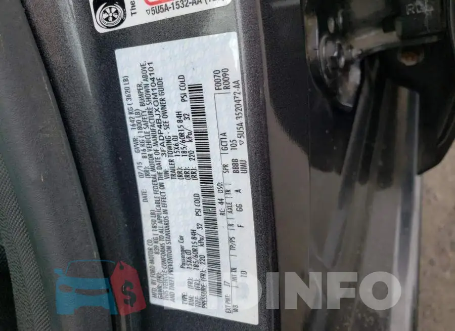 3FADP4BJXGM104101 Photo# 12