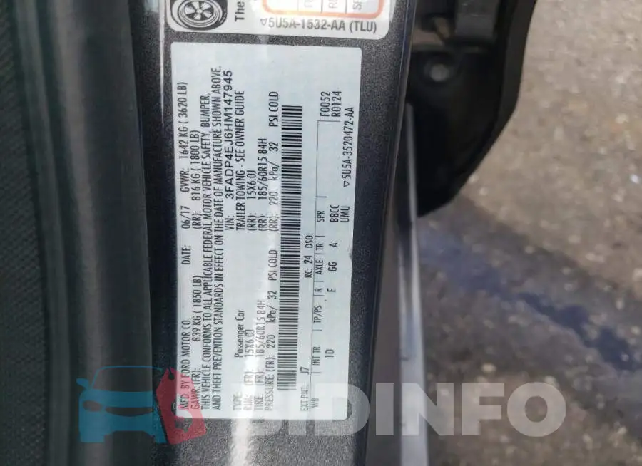 3FADP4EJ6HM147945 Photo# 13