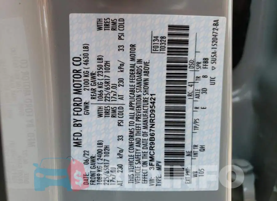 3FMCR9B67NRD95421 Photo# 12