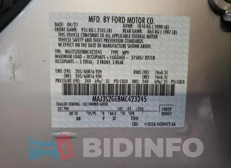 MAJ3S2GE8MC423245 Photo# 13