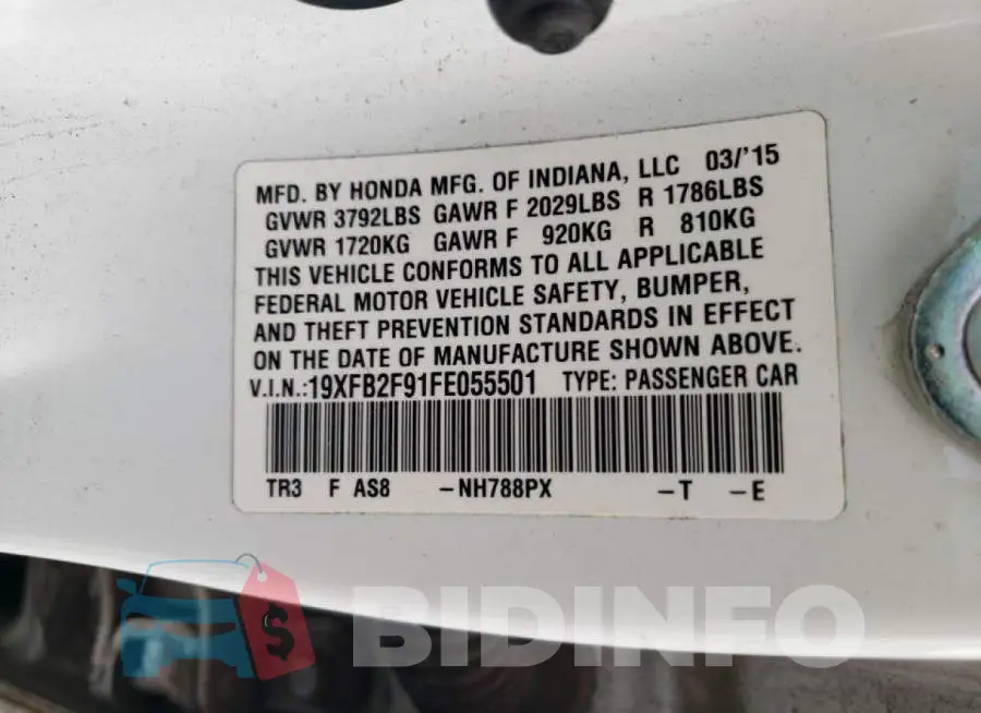 19XFB2F91FE055501 Photo# 12