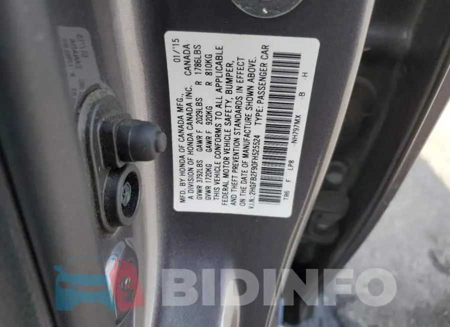 2HGFB2F90FH525524 Photo# 12